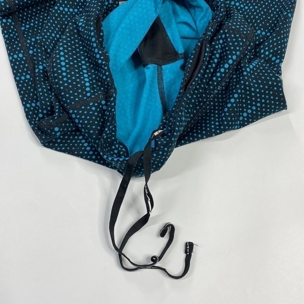 Nike Dri Fit Epic Run Tight Black Blue Capri Pants Size Small 799156 010